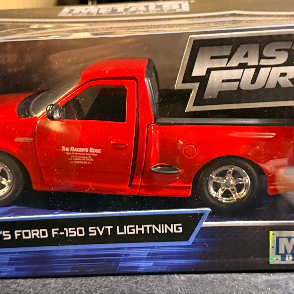Brian’s Red Ford F-150 SVT Lightning Toy Truck Fast and the Furious New🔥🔥💯